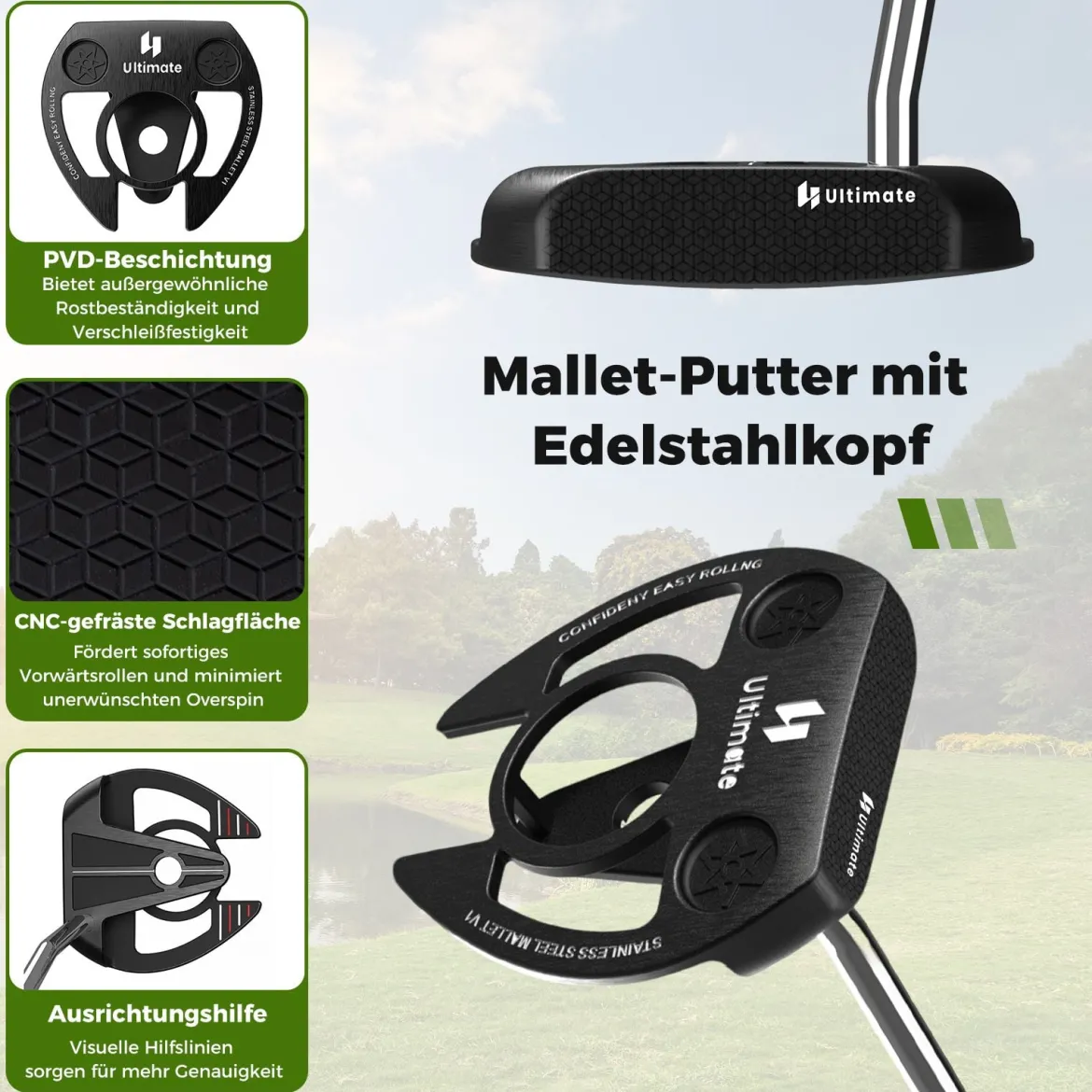 11 Teiliges Golfschläger Set für Rechtshänder mit Golftasche Golf Set Golfschlägersätze Caddy Bag