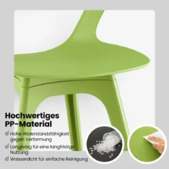 4-teiliges Küchenstuhl-Set Esszimmerstuhl-Set Moderne Stühle 48 x 54 x 81 cm Bunt
