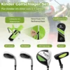 4-teiliges Kinder Golfschläger Set mit Golftasche & Regenhaube für Kinder von 5-7 Jahren Grün