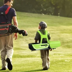 4-teiliges Kinder Golfschläger Set mit Golftasche & Regenhaube für Kinder von 5-7 Jahren Grün