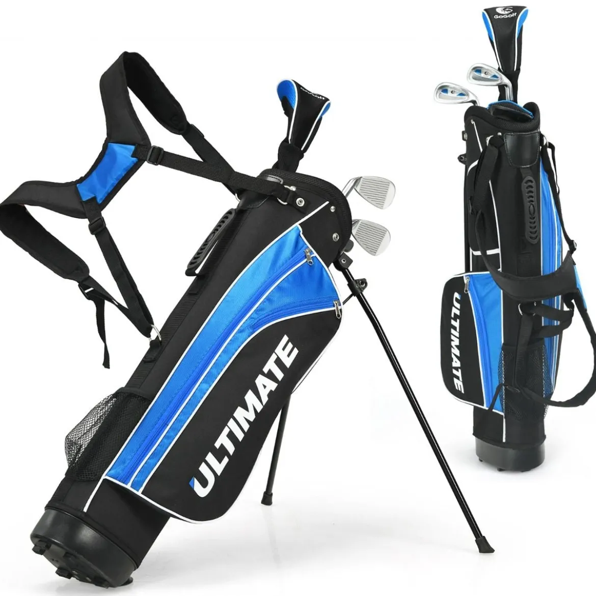 5-teiliges Kinder Golfschläger Set mit Fairway HolzEisen 7, 9 & Putter mit Standtasche für Junior von 11-13 Jahren
