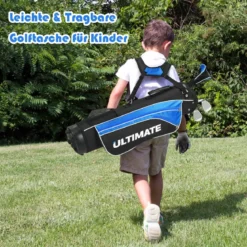 5-teiliges Kinder Golfschläger Set mit Fairway HolzEisen 7, 9 & Putter mit Standtasche für Junior von 11-13 Jahren