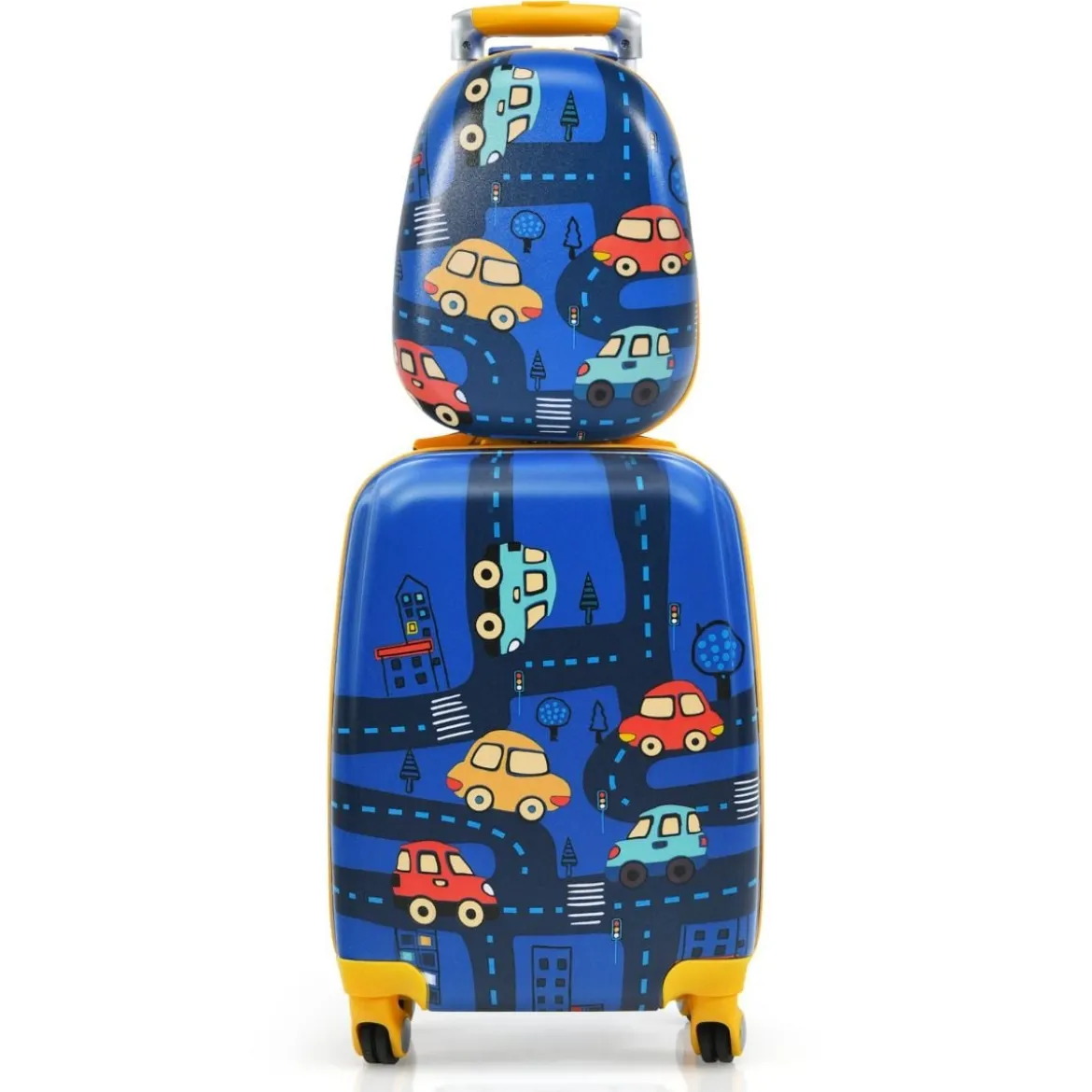 2-teiliges Kinderkoffer-Set Hartschalenkoffer & Rucksack 33 x 22 x 51 cm Dunkelblau