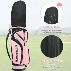 10-teiliges komplettes Golf Set Golfschläger Set für Damen Perfektes Golfgeschenk Rosa
