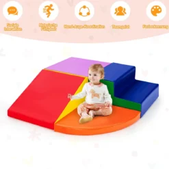 4-teiliges Lernspielset weiches EPE Kleinkinder-Spielset Softbausteine aus Schaumstoff Bunt