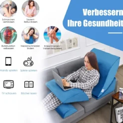 4-teiliges orthopädische Kissen-Set einstellbare Neigungskissen Blau