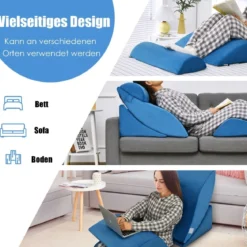 4-teiliges orthopädische Kissen-Set einstellbare Neigungskissen Blau