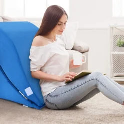 4-teiliges orthopädische Kissen-Set einstellbare Neigungskissen Blau