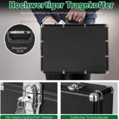 600-teiliges Poker Chip Set 14 Gramm Claytec Chips mit Tragetasche Schwarz