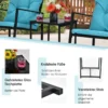3-Teiliges Schaukel-Bistro-Set Outdoor-Geflechtmöbel-Set 60 x 78 x 78 cm Türkis