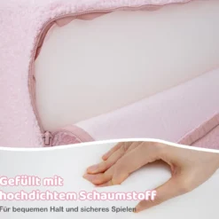 5-teiliges Schaumstoffbausteine für Kleinkinder Softbausteine mit Bällebad (ohne Bälle) & Sherpa-Bezügen Indoor Rosa