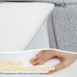 5-teiliges Schaumstoffbausteine für Kleinkinder Softbausteine mit Bällebad (ohne Bälle) & Sherpa-Bezügen Indoor Grau