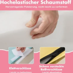 10-teiliges Schaumstoff-Kletterspielzeug für Kleinkinder weiche Schaumstoff-Bausteine aus Kunstleder Bunt