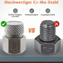 27-teiliges Schraubenausdreher Set mit Kasten Profi Linksausdreher Set Bolzenausdreher Set