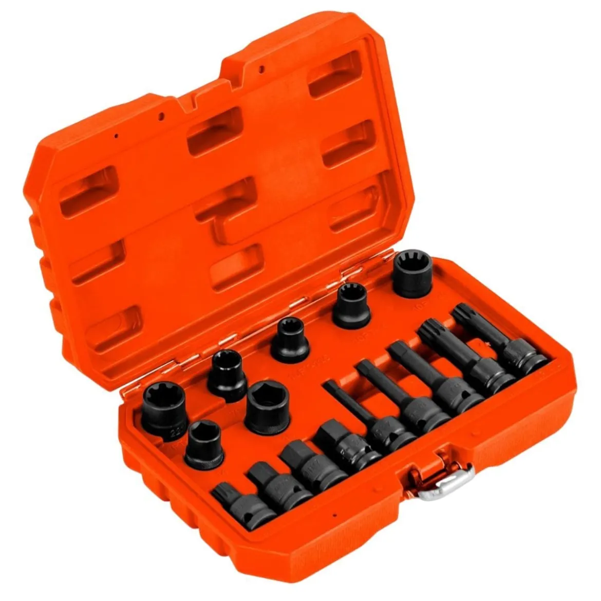16 Teiliges Steckschlüsselsatz aus Stahl mit Kasten & 1/2” Antriebs Schlüssel Steckschlüssel Set