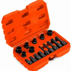 16 Teiliges Steckschlüsselsatz aus Stahl mit Kasten & 1/2” Antriebs Schlüssel Steckschlüssel Set