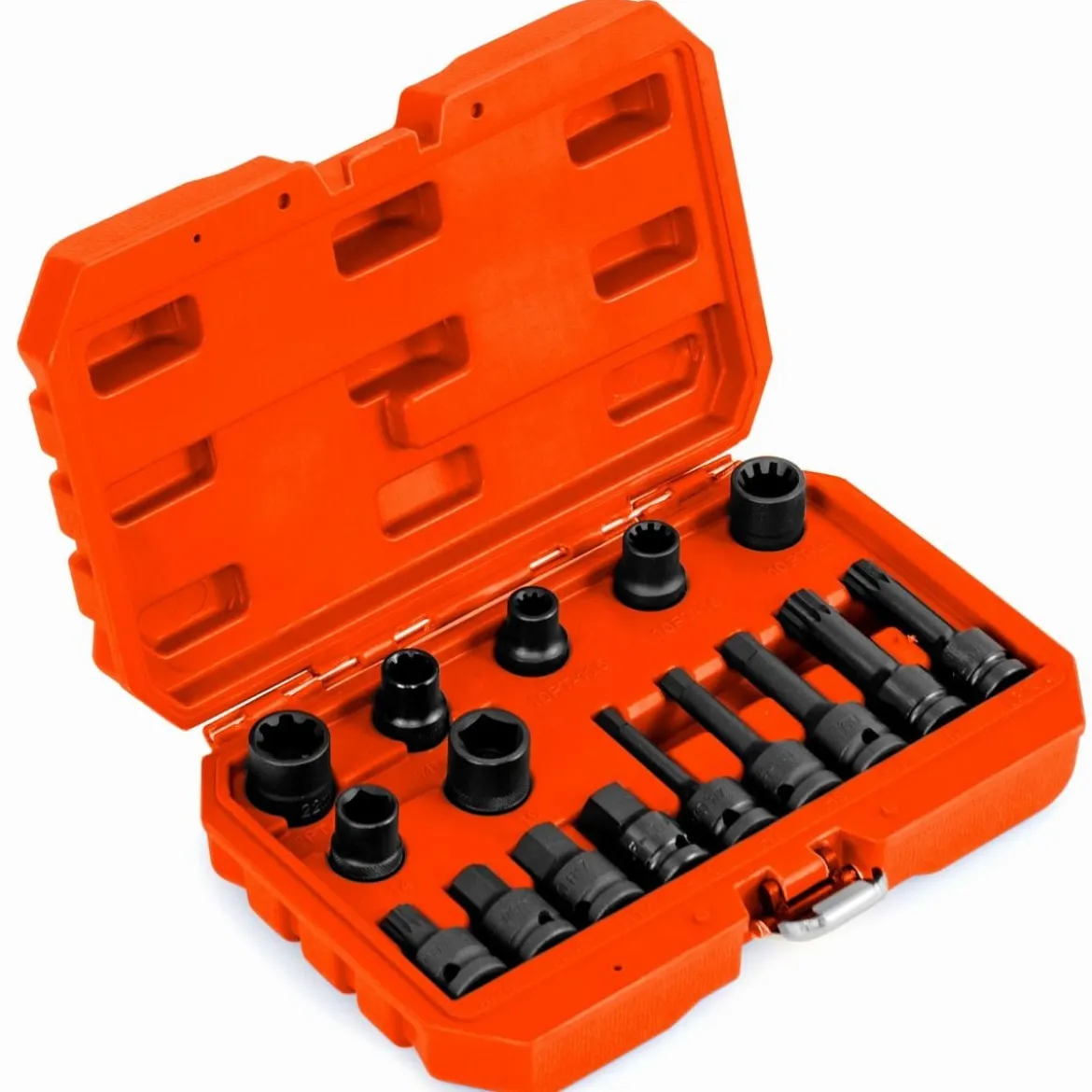 16 Teiliges Steckschlüsselsatz aus Stahl mit Kasten & 1/2” Antriebs Schlüssel Steckschlüssel Set