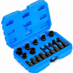 16 Teiliges Steckschlüsselsatz aus Stahl mit Kasten & 1/2” Antriebs Schlüssel Steckschlüssel Set