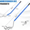 3-teiliges Werkzeug zum Reifenwechseln mit Stahlwulsthalter Blau