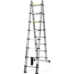 Teleskopleiter Aluminium Klappleiter Mehrzweckleiter Multifunktionsleiter Anlegeleiter Belastbarkeit 150 kg