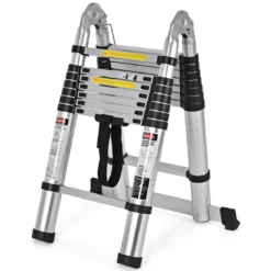 Teleskopleiter Aluminium Klappleiter Mehrzweckleiter Multifunktionsleiter Anlegeleiter Belastbarkeit 150 kg