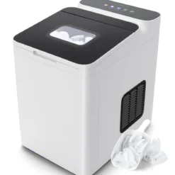 Theken-Eismaschine Eiswürfelmaschine mit Wärmeisolierung 22,5 x 32 x 32,5 cm Weiß