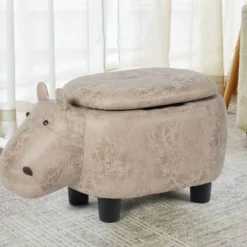 Tierhocker Kinderhocker Sitzhocker mit Stauraum Polsterhocker Sitzbank Aufbewahrungsbox