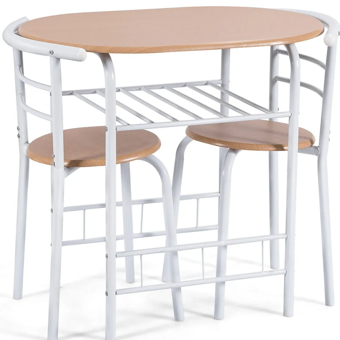 Tischgruppe 3 tlg Minimalismus Design Küche Essgruppe Esszimmergarnitur Natur