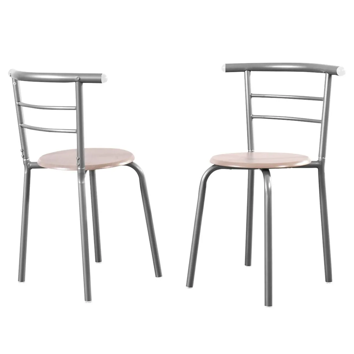 Tischgruppe 3 tlg Minimalismus Design Küche Essgruppe Esszimmergarnitur Grau