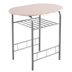 Tischgruppe 3 tlg Minimalismus Design Küche Essgruppe Esszimmergarnitur Grau
