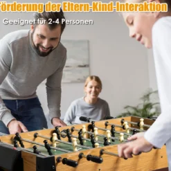 Tischkicker in Wettbewerbsgröße Kickertisch für Erwachsene und Kinder 122 x 61 x 79cm Braun
