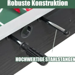 Tischkicker in Wettbewerbsgröße Kickertisch für Erwachsene und Kinder 122 x 61 x 79cm Schwarz