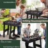 Tischkicker Platzsparender Fußballtisch mit Robustem Griff 33 x 36 x 109 cm Schwarz