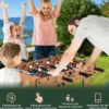 Tischkicker Platzsparender Fußballtisch mit Robustem Griff 33 x 36 x 109 cm Natur
