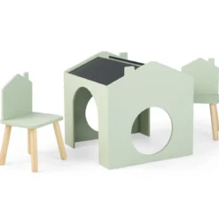 Tisch- & Stuhl-Set für Kinder Zeichentisch & 2 Stühle Grün