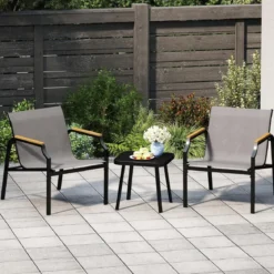 3-TLG. Gartenmöbel Set mit 2 Stühlen & Tisch Balkonset Balkonmöbel Gartengarnitur