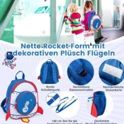 2tlg Kinderkoffer + Rucksack 47 cm Langer Aufsitzkoffer und 30 cm Breiter Rucksack 12