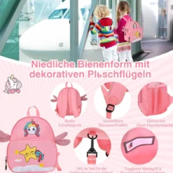 2tlg Kinderkoffer + Rucksack 47 cm Langer Aufsitzkoffer und 30 cm Breiter Rucksack 12