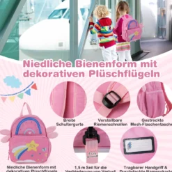 2tlg Kinderkoffer + Rucksack 47 cm Langer Aufsitzkoffer und 30 cm Breiter Rucksack 12