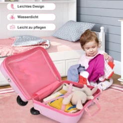 2tlg Kinderkoffer + Rucksack 47 cm Langer Aufsitzkoffer und 30 cm Breiter Rucksack 12