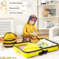 2tlg Kinderkoffer + Rucksack 47 cm Langer Aufsitzkoffer und 30 cm Breiter Rucksack 12