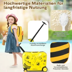 2tlg Kinderkoffer + Rucksack 47 cm Langer Aufsitzkoffer und 30 cm Breiter Rucksack 12
