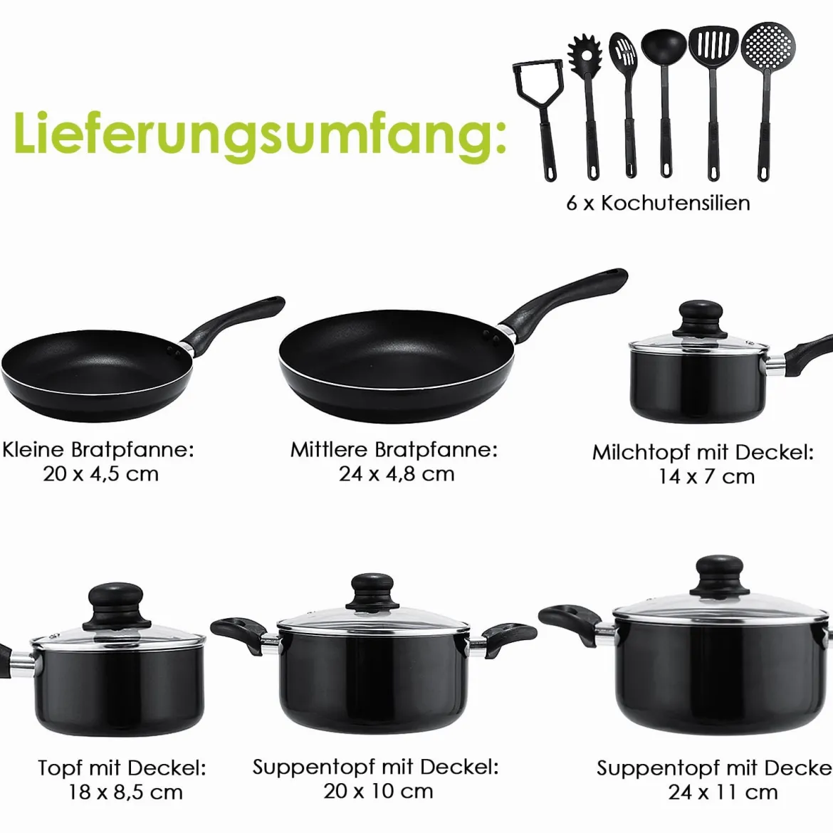 16 tlg. Kochset Küchenutensilien Kochbesteck
