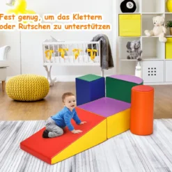 5 tlg. Schaumstoffbausteine Kleinkinder Riesenbausteine Softbausteine Schaumstoff Bunt