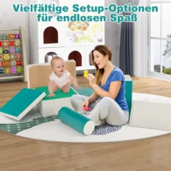 7 TLG. Schaumstoffbausteine zum Toben & Klettern Riesenbausteine aus Schaumstoff Softbausteine