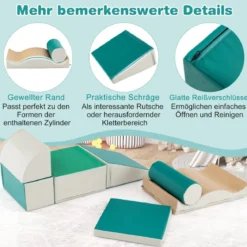 7 TLG. Schaumstoffbausteine zum Toben & Klettern Riesenbausteine aus Schaumstoff Softbausteine