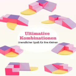 4 TLG. Schaumstoffbausteine zum Toben & Klettern Riesenbausteine Großbausteine