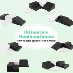 4 TLG. Schaumstoffbausteine zum Toben & Klettern Riesenbausteine Großbausteine