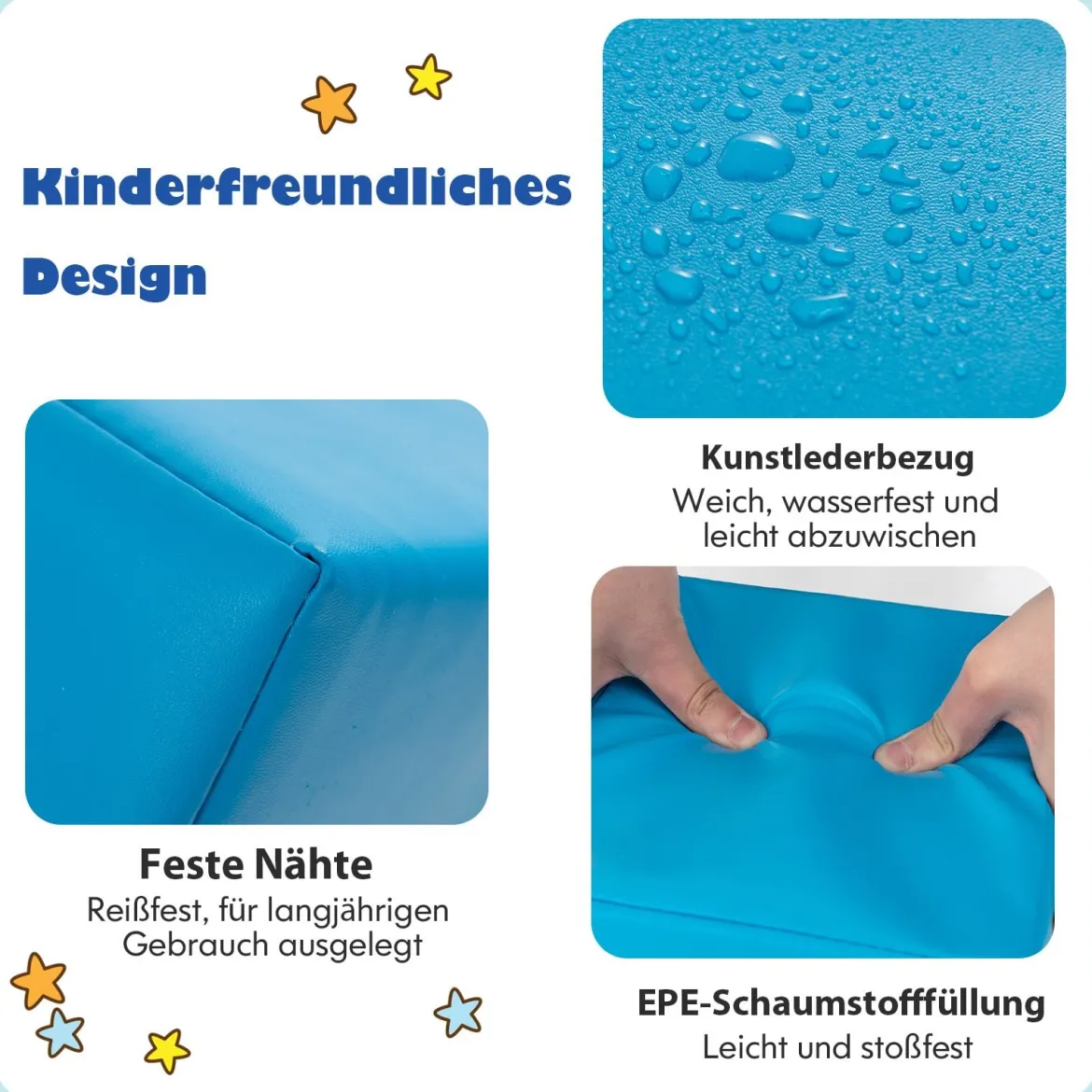7 TLG. Schaumstoff Bausteine zum Klettern Quadratische & Rechreckige Softbausteine Weich