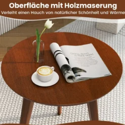 3 tlg. Sessel mit Beistelltisch Gepolstertes Loungesessel Set Kleiner Tisch mit 2 Stühlen Hellgrau